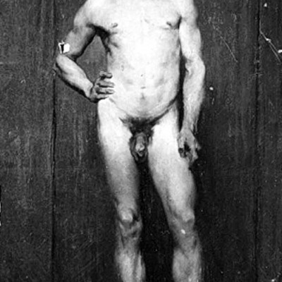 Academic painting. Male nudity