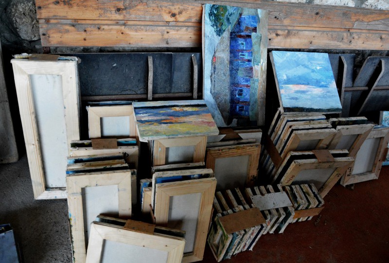 Студенты на осеннем пленэре. Сентябрь 2016