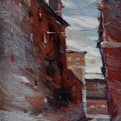 "Рим" by Анатол Гимпу, 1999, 600x420mm, масло / холст