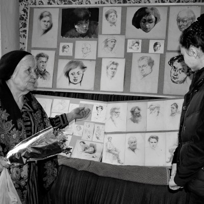 Oxana Țip at In the workshop of Anatoly Ivanovich Kolchak. March 7, 2020