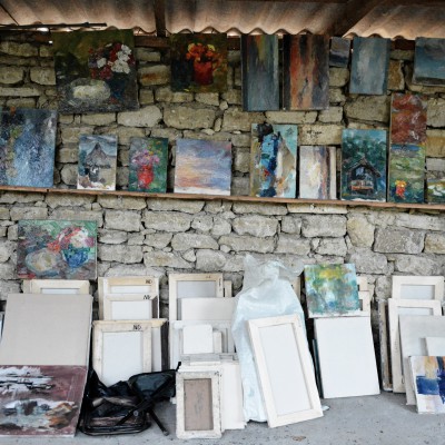 Студенты на осеннем пленэре. Сентябрь 2016