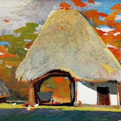 "Sibiu" by Anatol Ghimpu, 2011, 420x520mm, oil on canvas