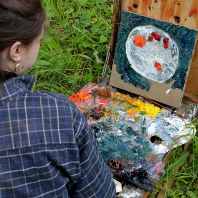 ... începutul practicii de pleinair de vară / clasa a VIII-a, a X-a și a XI-a. /