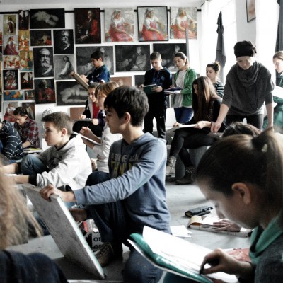 Sketches and etudes day at the Academic Lyceum of Fine Arts Igor VIERU