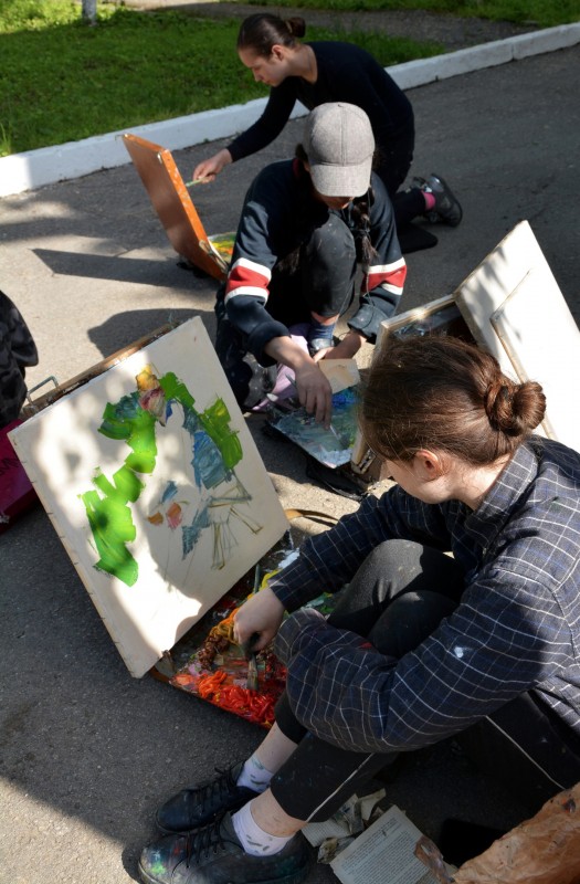 ... începutul practicii de pleinair de vară / clasa a VIII-a, a X-a și a XI-a. /