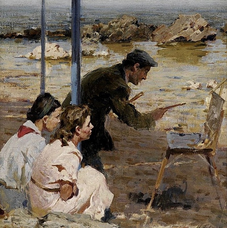"Painting. Study process" by Nikolai Artemevich Pavlyuk