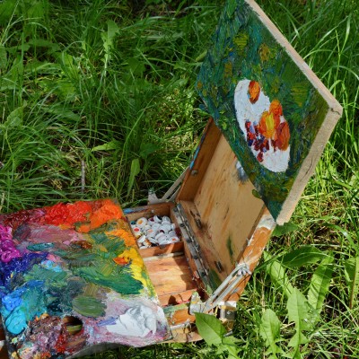 ... the start of the summer pleinair / 8th, 10th and 11th grade. /