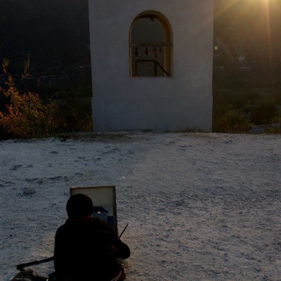 Pleinair de toamnă. Clasa IX - primele studii în ulei. octombrie 2013