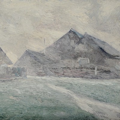 "Stare. Moldovița" by Anatol Ghimpu, 1999, 450x550mm, ulei pe pânză