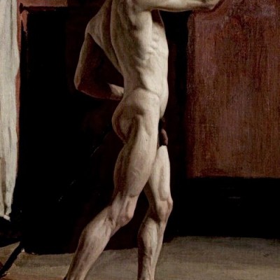 Academic painting. Male nudity