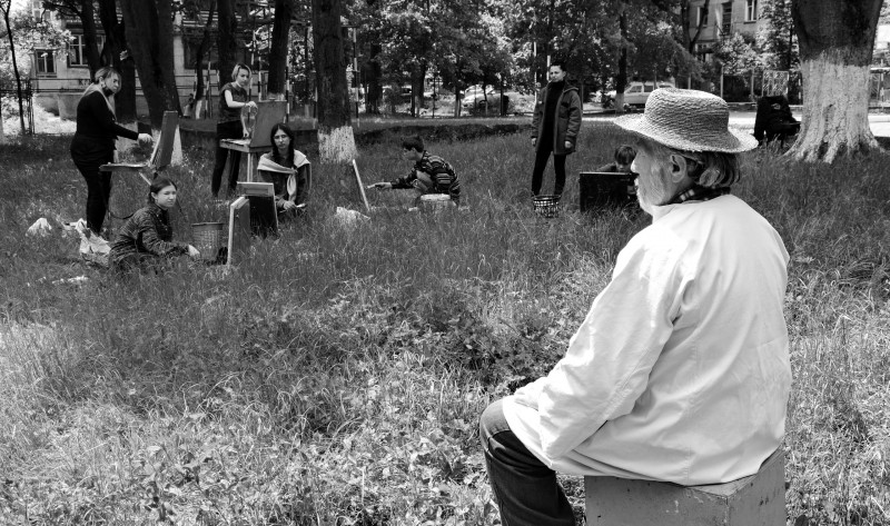 ... the start of the summer pleinair / 8th, 10th and 11th grade. /