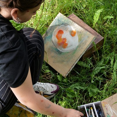 ... the start of the summer pleinair / 8th, 10th and 11th grade. /