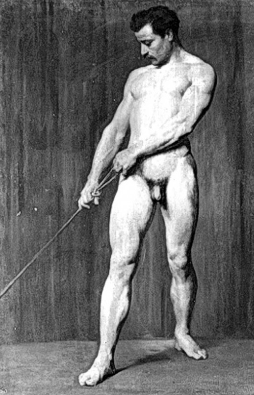 Academic painting. Male nudity