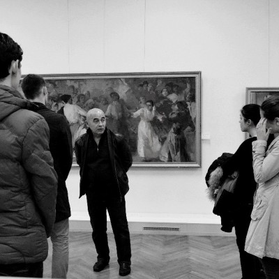 Anatol Ghimpu at Visiting the exhibition of Leonid Grigorașenco and Valentina Rusu-Ciobanu