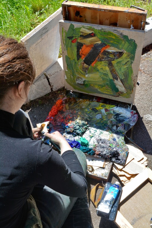 ... the start of the summer pleinair / 8th, 10th and 11th grade. /