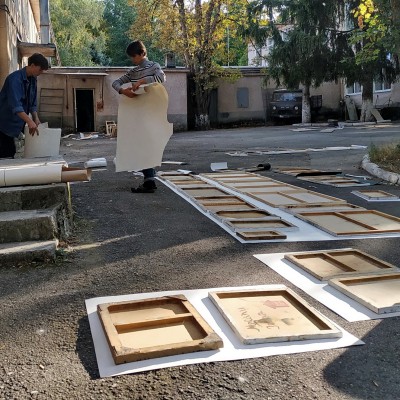 Etudes and drawings of students. September 2020