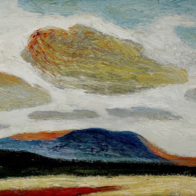 "Motiv" by Anatol Ghimpu, 1996, 380x550mm, ulei pe pânză