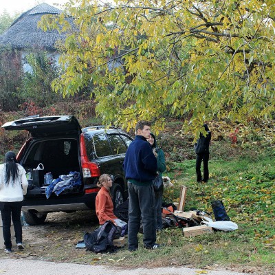 Pleinair de toamnă. Clasa IX - primele studii în ulei. octombrie 2013