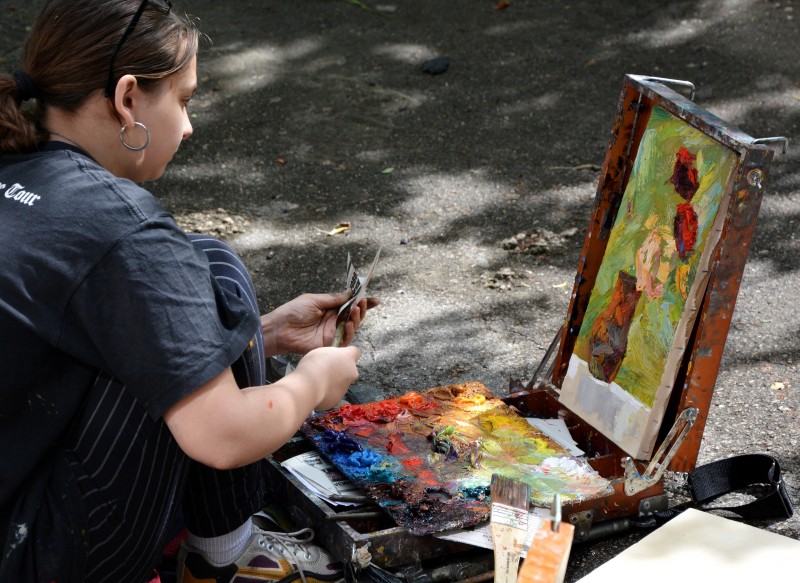 ... începutul practicii de pleinair de vară / clasa a VIII-a, a X-a și a XI-a. /