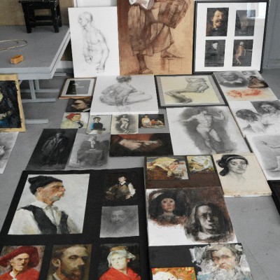 Veaceslav Uzun at Viewings in the Academic Lyceum of Fine Arts "Igor Vieru" / Copies. 5 September 2016