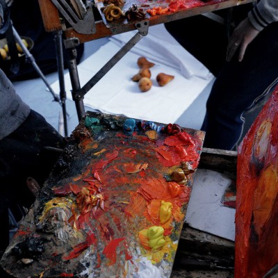 Saturday. Etudes day in the Academic Lyceum of Fine Art - still life etudes