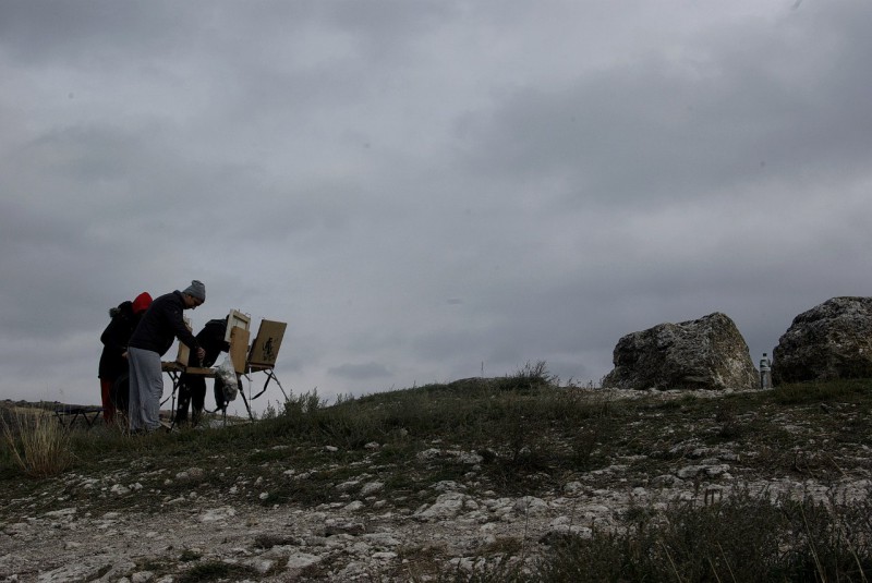 Pleinair de toamnă. Clasa IX - primele studii în ulei. octombrie 2013