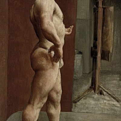 Academic painting. Male nudity