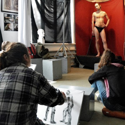 Sketches and etudes day at the Academic Lyceum of Fine Arts Igor VIERU