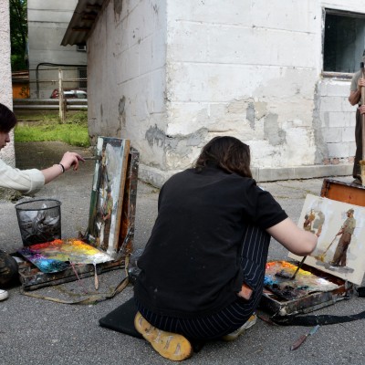 ... începutul practicii de pleinair de vară / clasa a VIII-a, a X-a și a XI-a. /