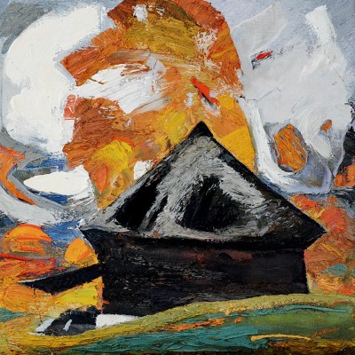 "Toamna. Sibiu" by Anatol Ghimpu, 2012, 520x520mm, ulei pe pânză