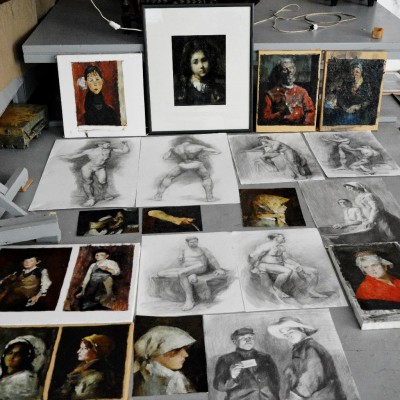 Alexandru Crăciun at Viewings in the Academic Lyceum of Fine Arts "Igor Vieru" / Copies. 5 September 2016