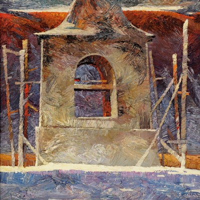"Butuceni" by Anatol Ghimpu, 2004, 680x680mm, ulei pe pânză
